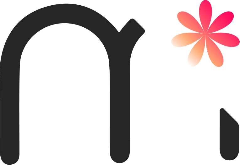 お花のイラストが入ったロゴ